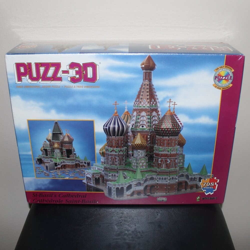 3/$118❤️sealed 1995 Wrebbit PUZZ-3D St Basil's Cathedral Puzzle Moscow Russia
